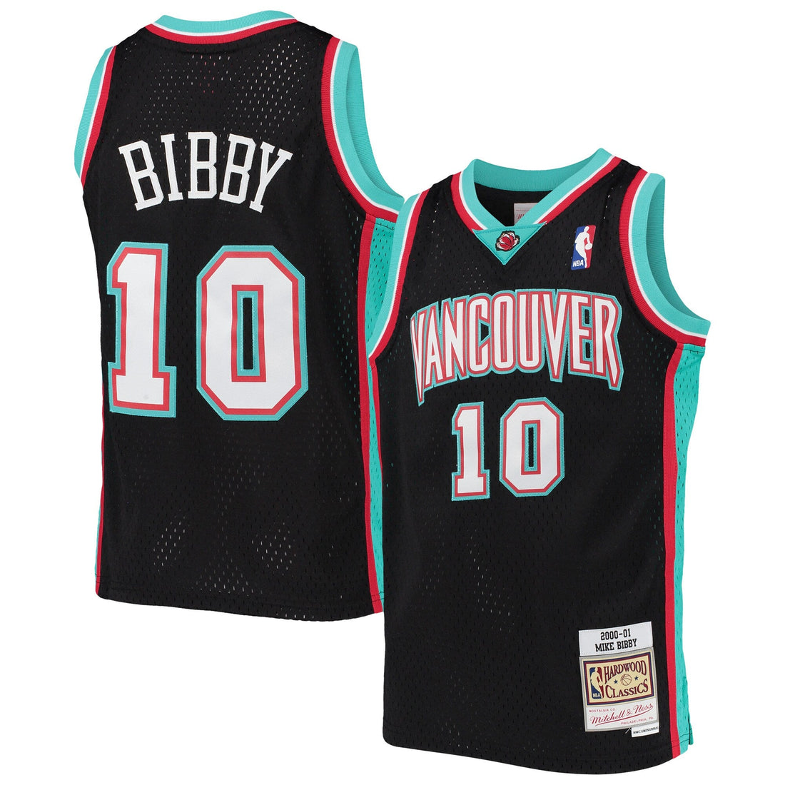 Youth Vancouver Grizzlies Mike Bibby Mitchell &amp; Ness Black 2000-01 Hardwood Classics Swingman Jersey
