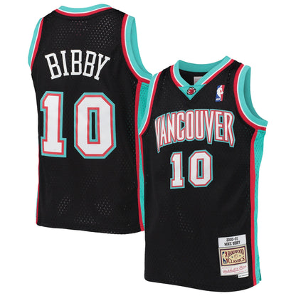Youth Vancouver Grizzlies Mike Bibby Mitchell &amp; Ness Black 2000-01 Hardwood Classics Swingman Jersey
