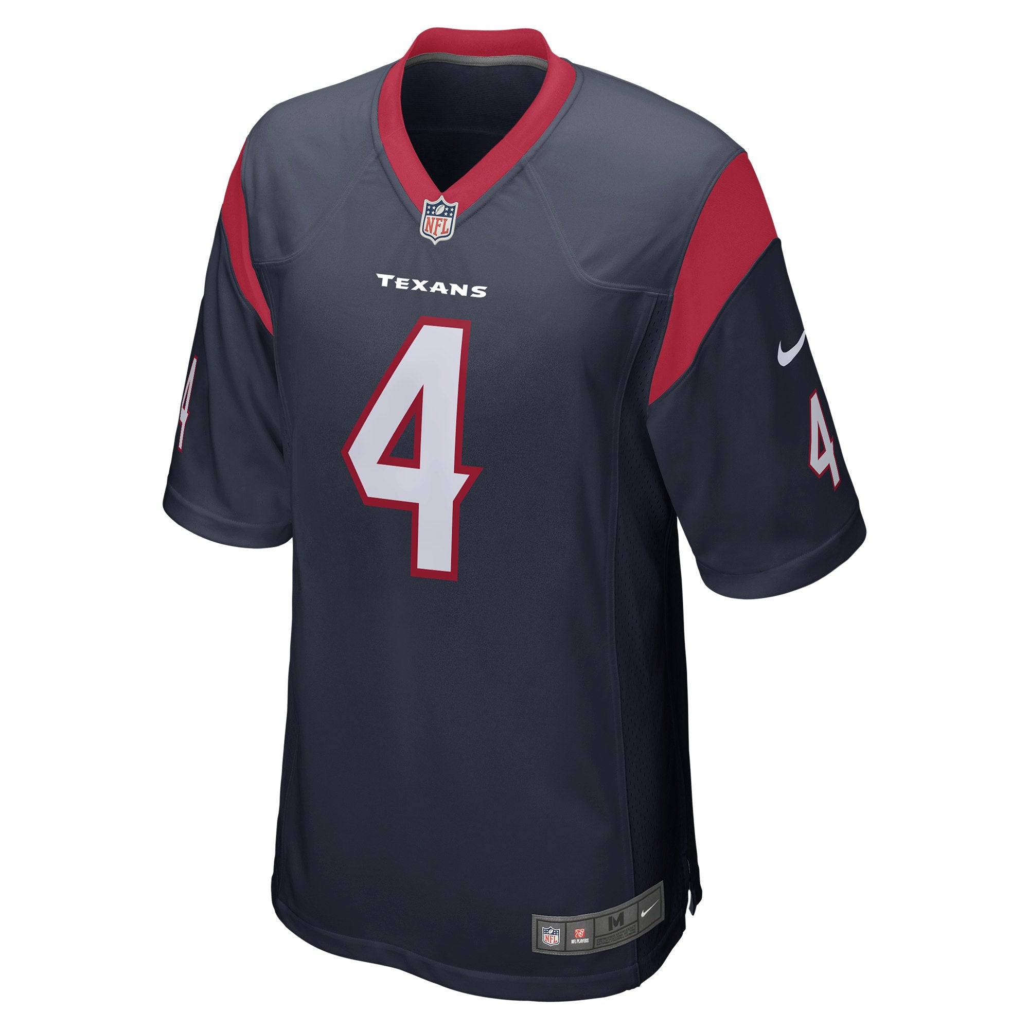 Youth Houston Texans Deshaun Watson Nike Navy Game Jersey