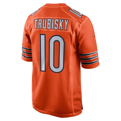 Youth Chicago Bears Mitchell Trubisky Nike Orange Alternate Game Jersey