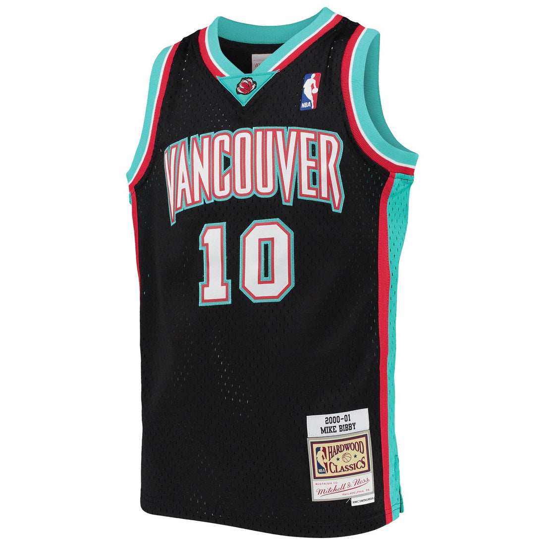 Youth Vancouver Grizzlies Mike Bibby Mitchell &amp; Ness Black 2000-01 Hardwood Classics Swingman Jersey