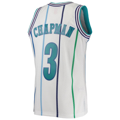 Youth Charlotte Hornets Rex Chapman Mitchell &amp; Ness White 1988-89 Hardwood Classics Swingman Jersey