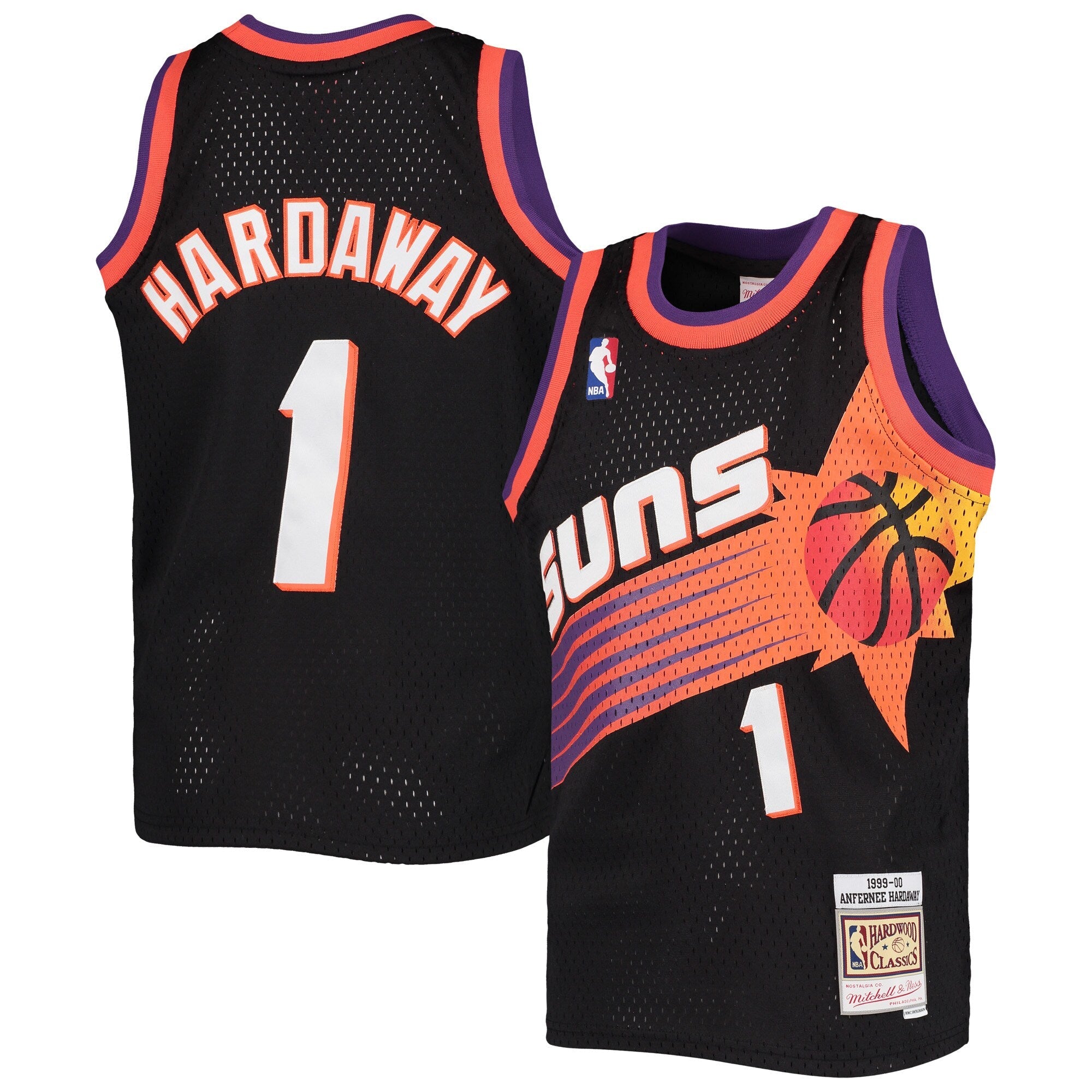 Youth Phoenix Suns Anfernee &quot;Penny&quot; Hardaway Mitchell &amp; Ness Black Hardwood Classics Swingman Jersey