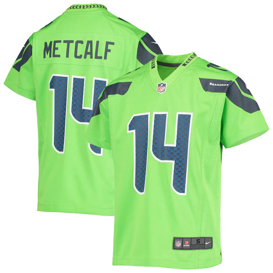 Youth Nike DK Metcalf Action Green Seattle Seahawks Game Jersey