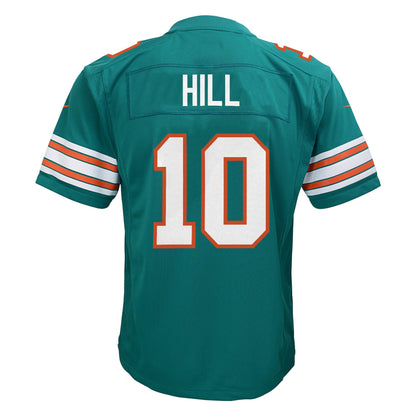 Youth Nike Tyreek Hill Throwback Aqua Miami Dolphins Game Jersey